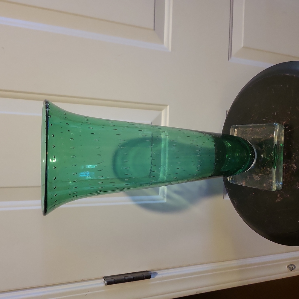 Erickson Baronial Square Base Vase Hand Made in Breman Ohio c1950s